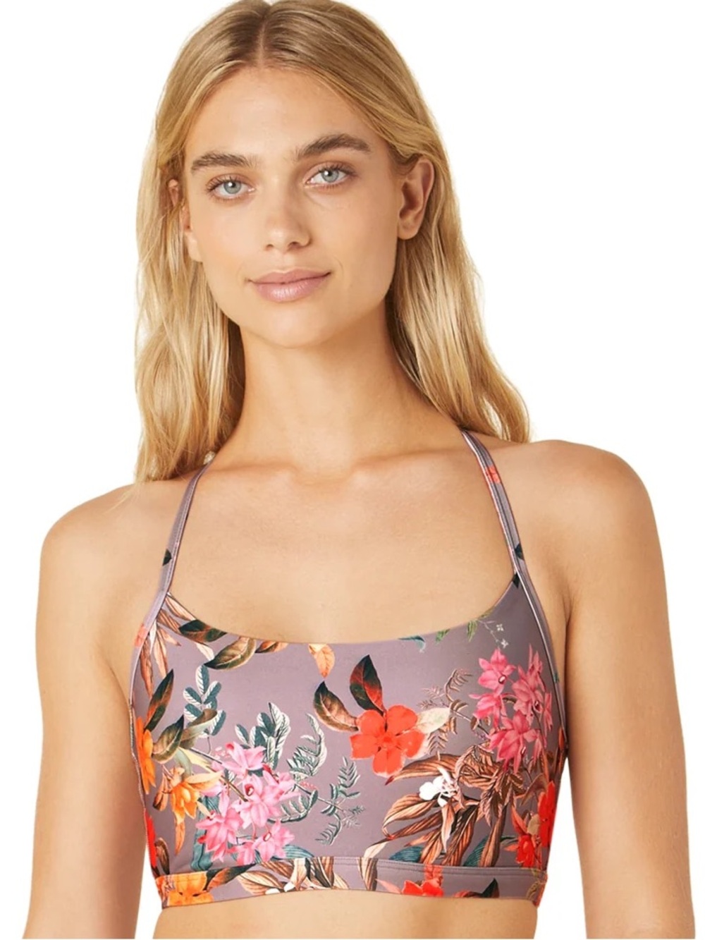 NWT Beyond Yoga Luxe Floral Print T- Back in Small